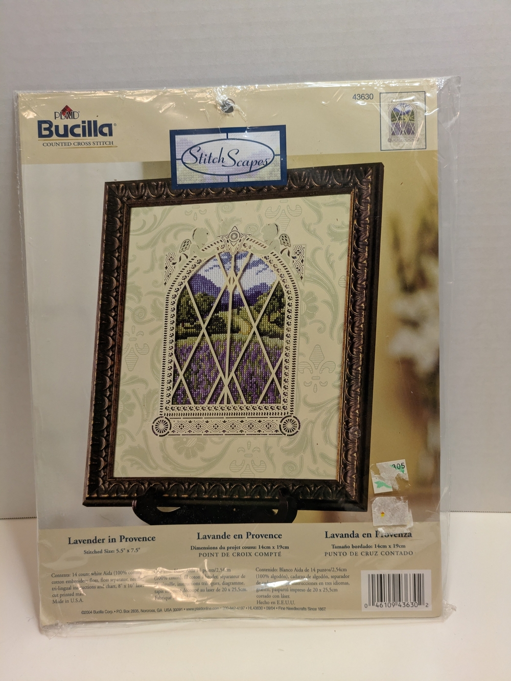 Bucilla Lavender in Provence Cross Stitch Kit - Cream and Purple